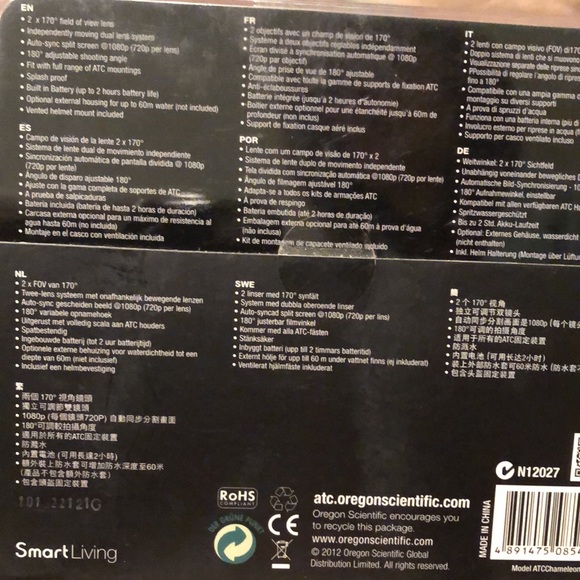 Oregon Scientific Chameleon Dual Lens Action Video Camera-new in box - Picture 5 of 5